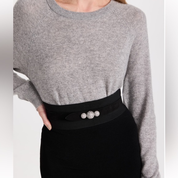 Isabel Marant Tabora Evening Strass Black Belt Size70 $635 - Picture 3 of 6